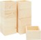 10 Unfinished Small Wooden Boxes for Crafts with 1 Sanding Sponge (4 In, 11 Pieces) - Mini Wooden Crates - Mini Crates For Centerpieces